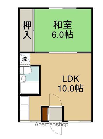 榎本第1桧荘(1LDK/2階)の間取り写真