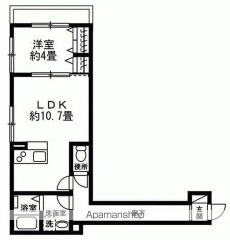 SUNSUKUMI(1LDK/1階)の間取り写真