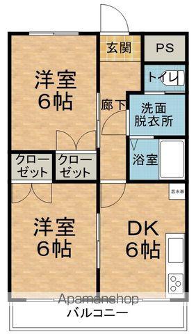 グリーンパーク新町Ⅰ(2DK/2階)の間取り写真