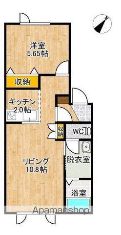 ノアール 東棟(1LDK/2階)の間取り写真