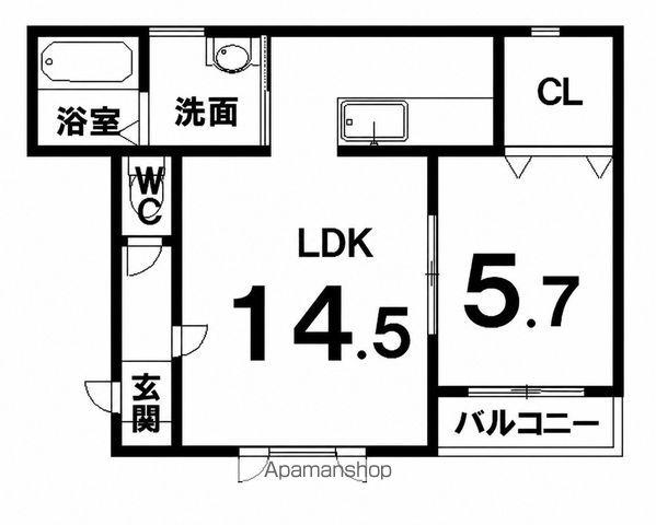 ハルコマリーフA(1LDK/1階)の間取り写真