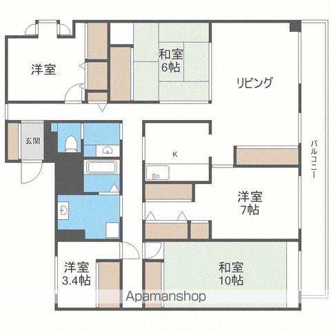 ガーデンハウス南1条通(5LDK/9階)の間取り写真