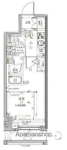クレイシア秋葉原ラグゼスウィート(1K/2階)の間取り写真