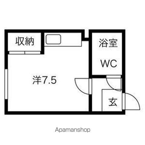 泉荘(ワンルーム/2階)の間取り写真