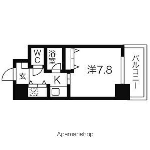 AXIS桜通内山(1K/14階)の間取り写真