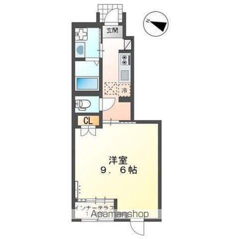 オキグレイス(1K/1階)の間取り写真