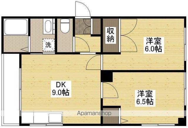 シャトレーヌミユキ(2LDK/1階)の間取り写真