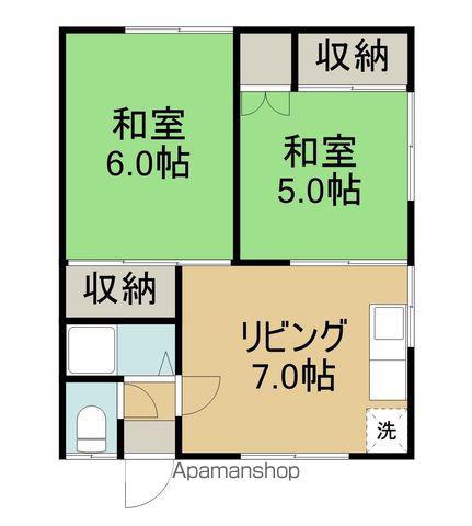 グリーンマンション(2DK/2階)の間取り写真