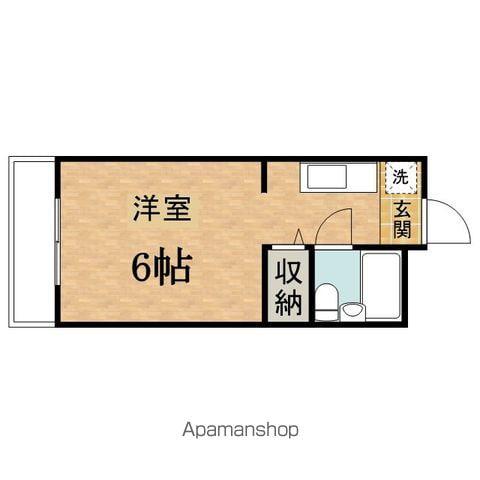 ハイツローネA(ワンルーム/4階)の間取り写真