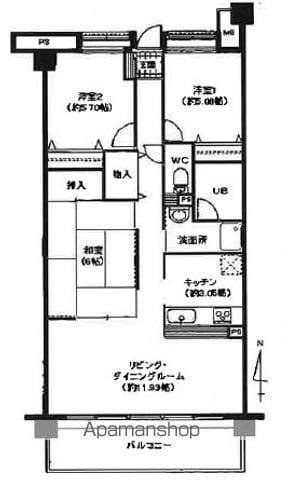 グランディア宮田(3LDK/7階)の間取り写真