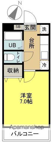 サンハイツ郷ケ丘(1K/1階)の間取り写真