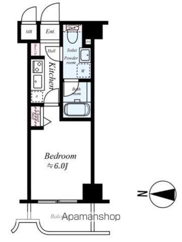グリフィン横浜・東白楽弐番館(1K/2階)の間取り写真