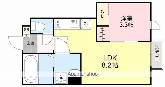 デュマンⅠ(1LDK/1階)の間取り写真