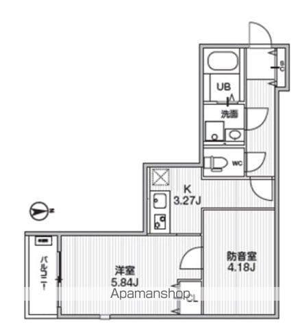 T＇S CUORE MUSE落合(1K/3階)の間取り写真