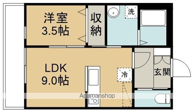 パームコテージ川越20番館(1LDK/3階)の間取り写真