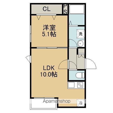 GARAGEHOUSE(1LDK/2階)の間取り写真