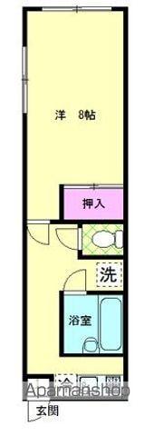 Gハウス E棟(1K/1階)の間取り写真