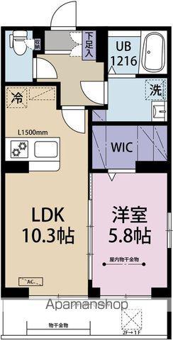 RIZ RAFFINE湘南(1LDK/1階)の間取り写真