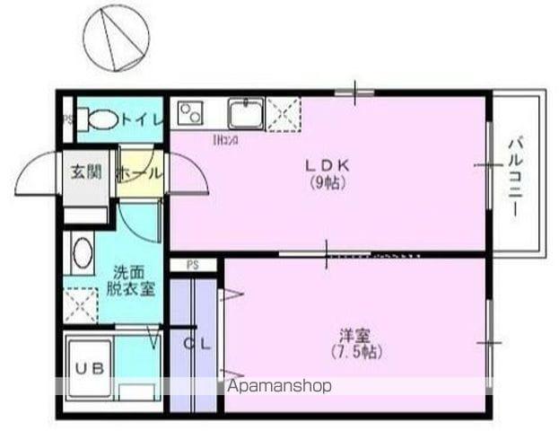 アルプス(1LDK/2階)の間取り写真