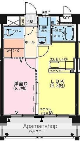 DOLCE VITA(1LDK/2階)の間取り写真