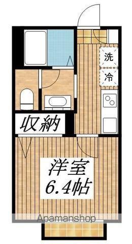 メルベーユⅡ(1K/1階)の間取り写真