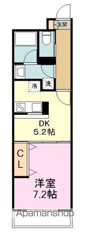 レグルス北目町(1DK/4階)の間取り写真