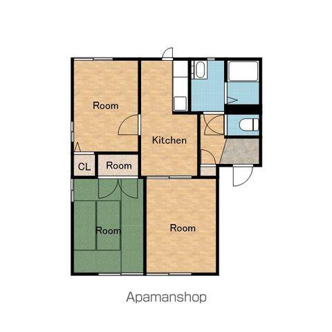 ハイツジョイフル8(3K/1階)の間取り写真