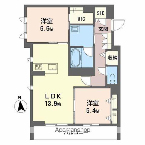 パークレジデンス香久池(2LDK/2階)の間取り写真