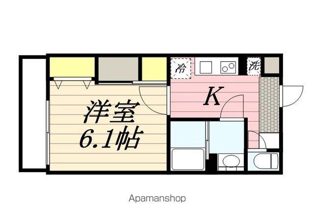 マリンパレス津田沼(1K/1階)の間取り写真