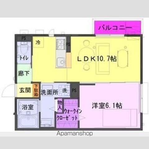 グレイス(1LDK/2階)の間取り写真