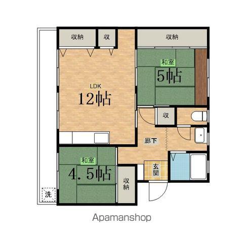 第二富士マンションA(2LDK/4階)の間取り写真