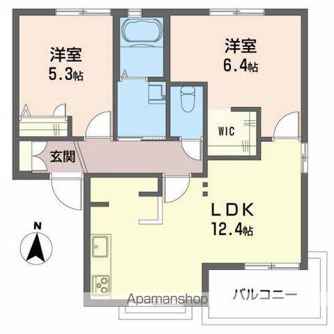 ベルカント成山 A(2LDK/2階)の間取り写真