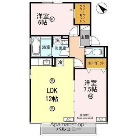 THICKGARDEN(2LDK/2階)の間取り写真