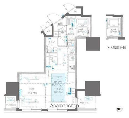 ZOOM信濃町(1LDK/9階)の間取り写真