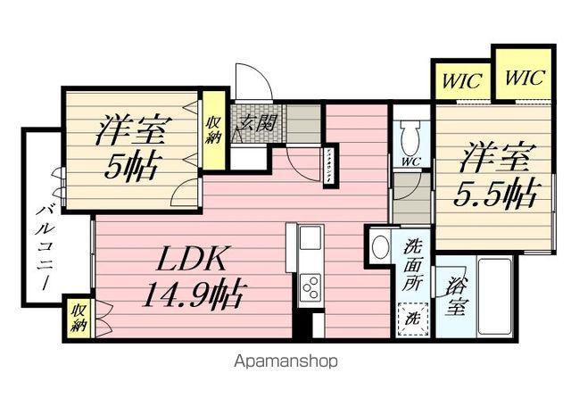 MAISON COLLINA(2LDK/1階)の間取り写真