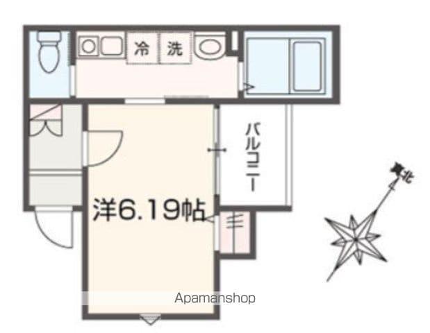 MELLAS東青梅(1LDK/2階)の間取り写真