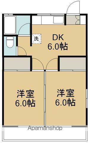 藤ハイツ(2DK/2階)の間取り写真