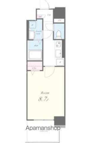 ALUNA箱崎(1K/1階)の間取り写真