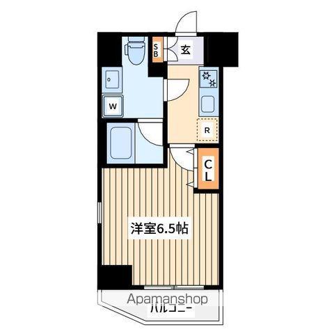 ティモーネプレミアム立川(1K/1階)の間取り写真