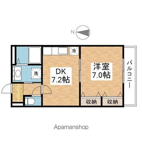 アムール西野Ⅱ(1DK/4階)の間取り写真