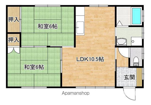 日豊本線 五十市駅 徒歩30分 1階建 築1年(2LDK)の間取り写真