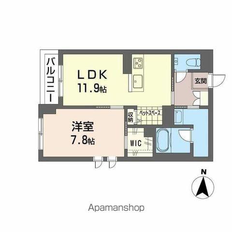 パーク・レジデンス荻窪桃井(1LDK/2階)の間取り写真