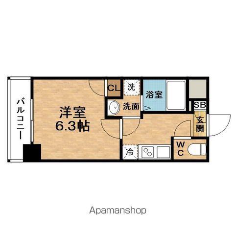 PRESSANCETEMMASTATIONFLONT(1K/10階)の間取り写真