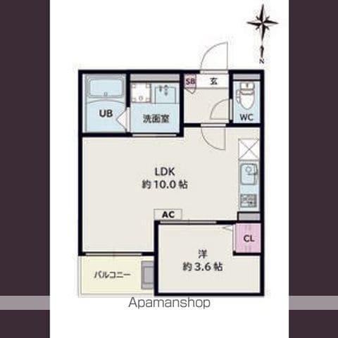 JACK KIRIHATA(1LDK/1階)の間取り写真