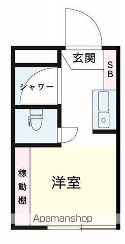 ルミエスタ世田谷(ワンルーム/1階)の間取り写真