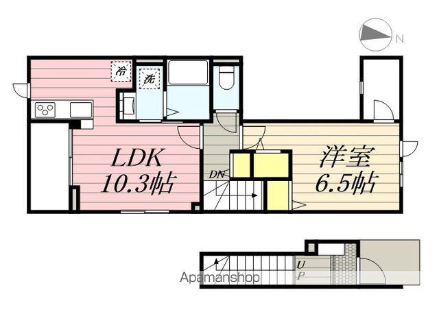 ラメゾン385(1LDK/2階)の間取り写真