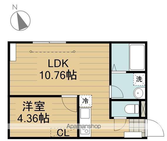 グランディール羽村(1LDK/2階)の間取り写真