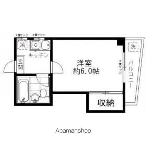 フェリス高井戸(1K/2階)の間取り写真