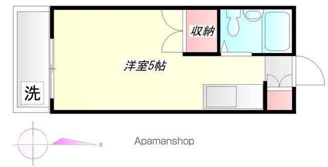 レイクハウス(ワンルーム/2階)の間取り写真