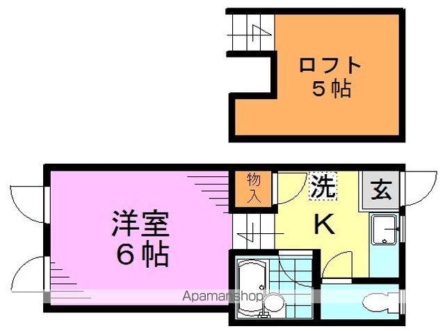 メゾンダルブル(ワンルーム/1階)の間取り写真